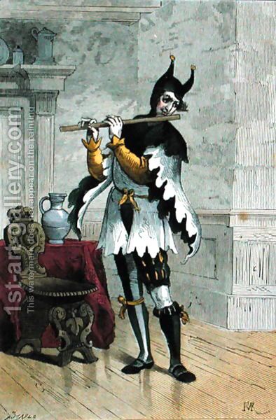 (ENTERTAINMENT) In the 16th century, Jesters were a very popular form of entertainment, particularly in the Royal Courts. Above is a picture of what a jester might have looked like back then. King James I of England employed a jester named Archibald Armstrong. Jesters would sing, tell jokes and riddles, juggle, perform magic tricks, and tell stories to entertain the court.  Jesters in the 16th century are inexorably tied to William Shakespeare as he used jesters and fools in many of his play... Jester Costume, Pierrot Clown, Court Jester, Medieval Art, Dnd Characters, 16th Century, Oil Paintings, Character Design Inspiration, Art Inspo