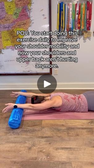 635K views · 19K reactions | If you have any upper back or shoulder pain, it’s important to work on both strengthening those muscles in the upper back and shoulders, and working on mobility.

Working on strength and mobility in the shoulders and upper back can help to improve posture, decrease pain, and prevent injuries in those areas. It can also help get rid of that feeling of “knots” between your shoulder blades.

Try this exercise to work on strength and mobility. Start with 2-3 sets of 5-8 reps.

If you need any help getting rid of your shoulder pain, comment SHOULDER HELP.

If you want access to all of my programs + follow along workouts, comment MEMBERSHIP, and I’ll send you info about my monthly membership program!

#shouldermobility #shouldermobilityexercise #shoulderpain #shoulde Shoulder Blade Muscles, Shoulder Mobility Exercises, Build Shoulders, Shoulder Pain Exercises, Strength And Mobility, Shoulder Impingement, Shoulder Exercises, Shoulder Pain Relief, Mobility Exercises