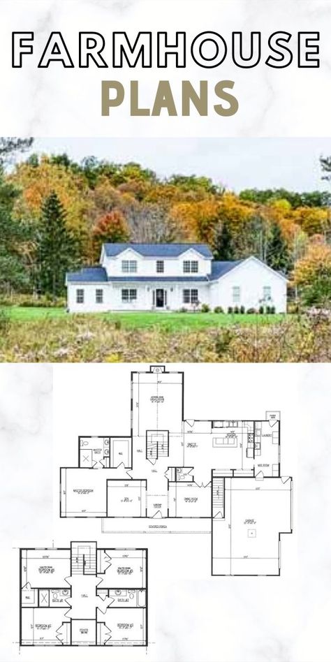 Old Farmhouse Floor Plans, Old Farmhouse Plans, Classic Farmhouse Plans, Single Story Farmhouse, Classic House Plans, Farmhouse Floorplans, Modern Farmhouse Floorplan, Country Farmhouse Plans, Little House Plans