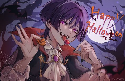 Edgy Boys, Scaramouche Wanderer, Vampire Halloween, Halloween Icons, My Hero Academia Episodes, Cutie Patootie, Genshin Impact, Love Of My Life, Happy Halloween