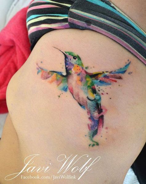 Watercolor hummingbird side tattoo - 55 Amazing Hummingbird Tattoo Designs  <3 <3 Hummingbird Tattoo Watercolor, Watercolour Tattoos, Watercolor Bird Tattoo, Kunst Tattoos, Watercolor Hummingbird, Lily Tattoo, Hummingbird Tattoo, Side Tattoos, Ink Master