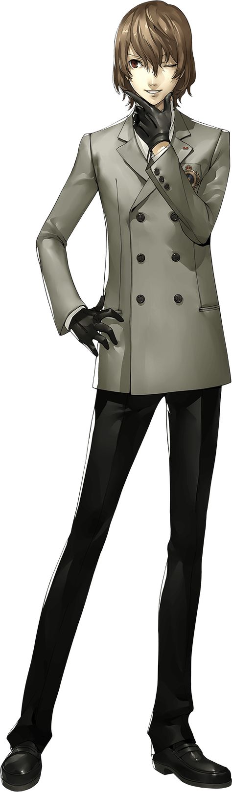 List of Persona 5 Characters | Megami Tensei Wiki | FANDOM powered by Wikia Persona 5 Goro, Persona 5 Memes, Persona Q, Persona Five, Goro Akechi, New Cinema, Summer Uniform, Shin Megami Tensei, Heart Illustration