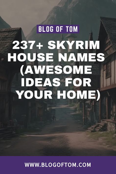 To help narrow down your choices for your home in Skyrim, here’s a huge list of 237+ of the best Skyrim house names! Skyrim House, Cool Fantasy Names, Nose Picker, Badass Names, Summit Homes, Fantasy Names, Town Names, House Names, Whimsical Home