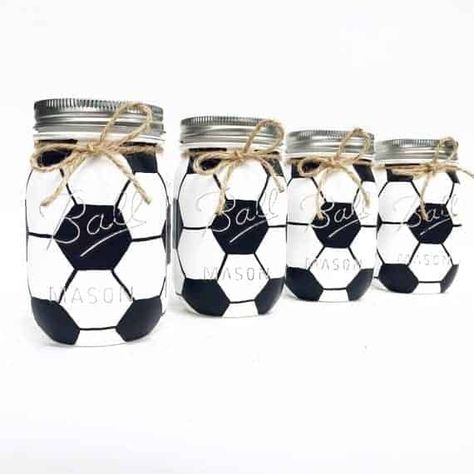 Boys Soccer Party, Baby Shower Boy Ideas, Soccer Party Ideas, Soccer Centerpieces, Soccer Senior Night, Soccer Party Decorations, Soccer Banquet, Soccer Team Gifts