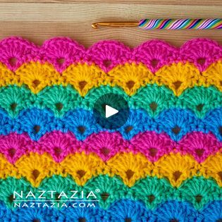 Shell Stitch Crochet | crochet, scarf | How pretty is this shell stitch crochet pattern? Good for a blanket scarf and more! | By Naztazia | Hi, I'm Donna Wolfe from
Naztazia.com. Today, I'll show you how to crochet the shell
stitch which looks pretty much the same on both sides. Start
with the chain thirty-two or any multiple of six plus two. Skip
the first chain and single crochet in the next chain and
single crochet in each of the next five chains for a total of
six single crochet stitches. Then chain two. Skip one chain
and make one single crochet in each of the next five chains.
One. Two. Three. Four. And five. Chain two, skip one chain
and make one single crochet in each of the next five chains.
One, two, three, four, and five. Chain two, skip one and
continue with the same pattern ac Crochet Blanket Edging, Crochet Christmas Wreath, Crochet Christmas Stocking, Half Double Crochet Stitch, Crochet Cozy, Beginner Crochet Tutorial, Shell Stitch, Crochet Blanket Designs, Blanket Scarf