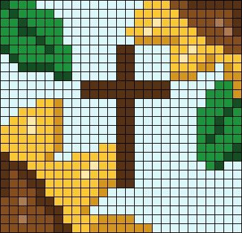 Bible Pixel Art, Christian Perler Bead Patterns, Christian Pixel Art, Easter Pixel Art, Cool Easy Drawings, Landscape Sunrise, Cute Bibles, Graph Paper Drawings, Graph Crochet