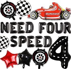 JeVenis Need Four Speed Birthday Decoration Need Four Speed Balloons Backdrop Racing Car 4th Birthday Decoration Boys 4th Birthday Party Supplies Car Balloons Ready Four Take Off Birthday Party, 4 Yrs Old Boy Birthday Party Ideas, Forth Birthday Themes, 4th Birthday Party Ideas For Boys, 4th Birthday Boy Theme, 4th Birthday Ideas For Boys, Boy 4th Birthday Party Ideas, Four Year Old Birthday Theme Boy, Four Birthday Party Ideas Boy