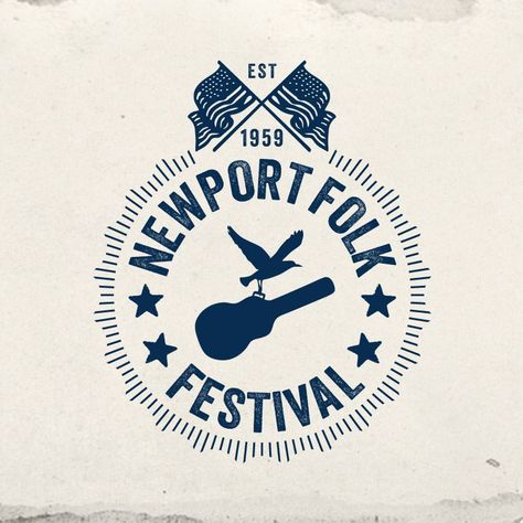 Newport Folk Festival Newport Folk Festival, Music Festival Logos, Festival Logo, Folk Festival, Music Logo, Blues Music, Band Logos, Best Logo Design, Festival Posters