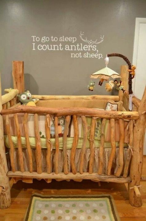 Natural Wood Baby Crib - Ideas on Foter Baby Boy Crib Bedding, Boy Nursery Themes, Baby Boy Nursery Themes, Baby Boy Cribs, Boys Crib, Baby Boy Nursery, Rustic Baby, Baby Time, Nursery Wall Decals