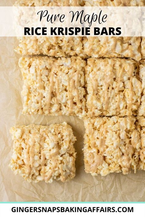 Homemade Rice Krispies, Krispie Treats Christmas, Pumpkin Rice Krispie Treats, Rice Krispie Bars, Pumpkin Rice, Homemade Rice Krispies Treats, Marshmallow Cereal, Maple Syrup Recipes, Krispie Treats Recipe