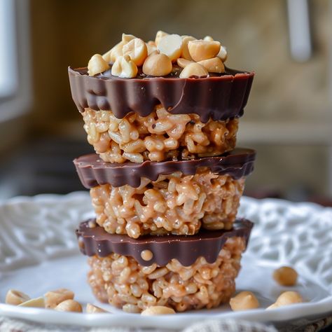 Prepare to indulge in these delightful Chocolate Peanut Butter Rice Krispie Cups. These treats combine the classic flavors of chocolate and peanut butter with the satisfying crunch of Rice Krispies, Chocolate Peanut Butter Rice Krispie Cups, Chocolate Peanut Butter Rice Krispies, Chocolate Peanut Butter Crunch Cups, Rice Crispy Treats Recipe Original, Rice Crispy Treats Peanut Butter Chocolate, Reese’s Peanut Butter Rice Krispie Treats, Reese’s Pieces Rice Crispy Treats, Reese’s Peanut Butter Cup Rice Crispy Treats, Peanut Butter Rice Crispies