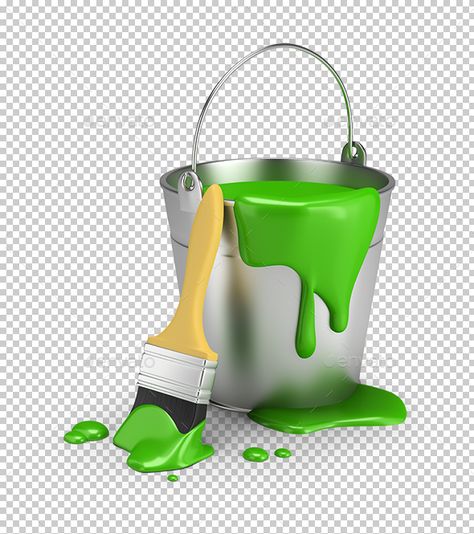 Bucket of #Green Paint - #Objects #3D #Renders Download here: https://graphicriver.net/item/bucket-of-green-paint/19726288?ref=alena994 Dripping Paint Art, Paint 3d, Paint Games, Painting Logo, Painted Post, Paint Buckets, Object Drawing, 3d Image, Door Design Modern