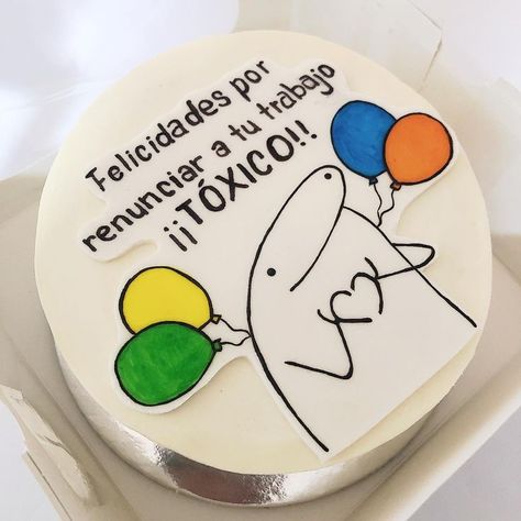 Pastel de deformito (flork) para celebrar que reunciaste a tu trabajo tóxico. 🎉 Birth Cakes, Party Cakes, Sugar Cookie, Birthday Cake, Pastel, Healthy Recipes, Cake