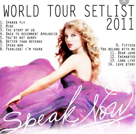 Speak Now Tour Poster, Speak Now Poster Taylors Version, Speak Now Tv Concept, Taylor Swift Speak Now Tv, Taylor Swift Posters Speak Now Tv, Taylor Swift Song Lyrics, Taylor Swift Speak Now, You Belong With Me, Swift Tour