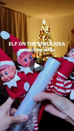 19K views · 8.5K reactions | Elf on the Shelf practicing wrapping skills 🎁

The kids are going to have fun unwrapping this gift from their elves! 😆 

#elfontheshelf #elfontheshelfideas #elfontheshelfinspiration #elfmagic #elfonashelf #elfonashelfideas #christmasmagic #christmascountdown | Melissa Holguin | Mom of 3 Holguin, Elf Magic, Mom Of 3, Elf On Shelf, Elf On A Shelf, Homeschool Mom, Christmas Countdown, Christmas Magic, On The Shelf