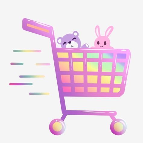 Shopping Cart Aesthetic, Kawaii App, Phone Bling, Cute Store, White Photo Frames, Cute Shopping, Bunny Png, Aesthetic Roses, Ribbon Banner