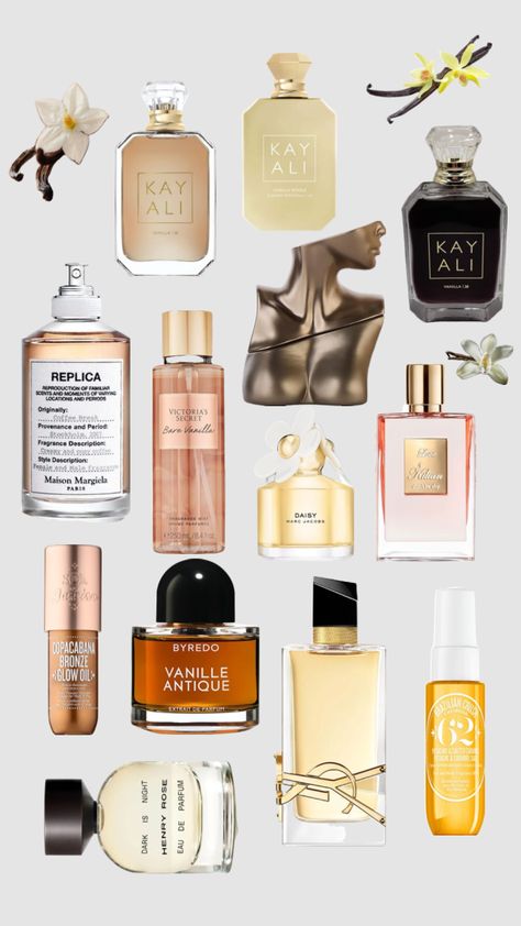 Vanilla Perfumes #vanillagirlasthetic #vanillagirl #perfume #wishlist Vanilla Perfumes, Vanilla Perfume, Vanilla Fragrance, Perfume Collection, Glow Up?, Connect With People, Your Aesthetic, Creative Energy, Scents