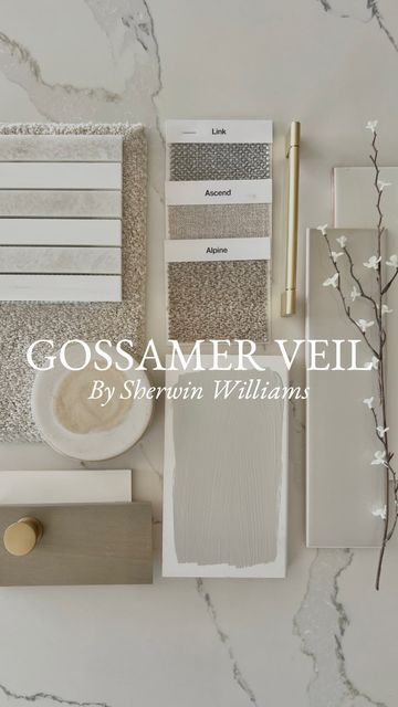 Gossamer Veil Coordinating Colors, Gossamer Veil Sherwin Williams, Gossamer Veil, Honey Oak, Coordinating Colors, Painting Cabinets, Sherwin Williams, Veil, Paint