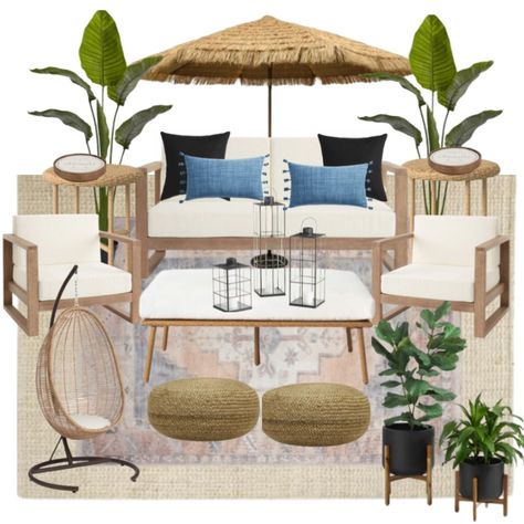 Reasonable patio furniture Tropical Deck Ideas, Patio Oasis Ideas, Modern Coastal Decor, Tropical Oasis, Tropical Resort, Patio Designs, Urban Oasis, Just Imagine, Modern Coastal