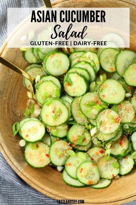 Persian Cucumber Recipe, Ration Recipes, Green Salads, Toast Pizza, Make Ahead Salads, Asian Cucumber Salad, Cucumbers And Onions, Easy Meal Ideas, Eating Light