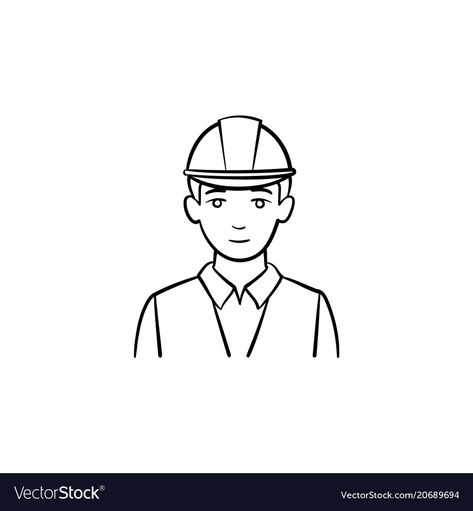 Engineer Drawing Sketch, Engineer Drawing Cartoon, Jobs Drawing, Engineer Illustration, Engineer Drawing, Engineer Cartoon, Engineer Hat, Bus Skin, Hard Drawings