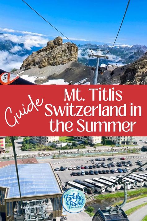 Wondering what to do at Mt. Titlis in Switzerland? Find tips on the best summer activities, including the cable car and Ice Flyer on Mount Titlis. Pin now and ensure you don't miss out on the ultimate travel guide! Mount Titlis Switzerland, Titlis Switzerland, Mt Titlis, Mount Titlis, Switzerland Summer, Swiss Travel Pass, Beautiful Vacation Spots, Swiss Travel, Ski Vacation