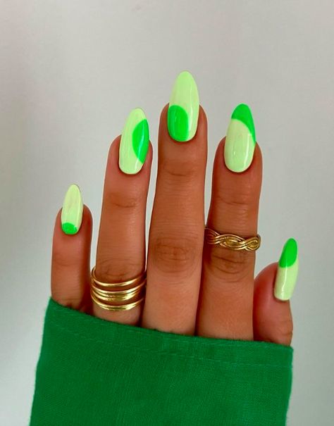 33 Cute March Nail Designs To Make You Feel Lucky Multi Green Nails, Nail Ideas For March 2024, March Nail Inspo 2024, Lucky Nails Design, Lucky Charm Nails St Patrick, Lucky Charm Nail Art, 2024 March Nail Trends, Cute March Nails, March Nail Designs