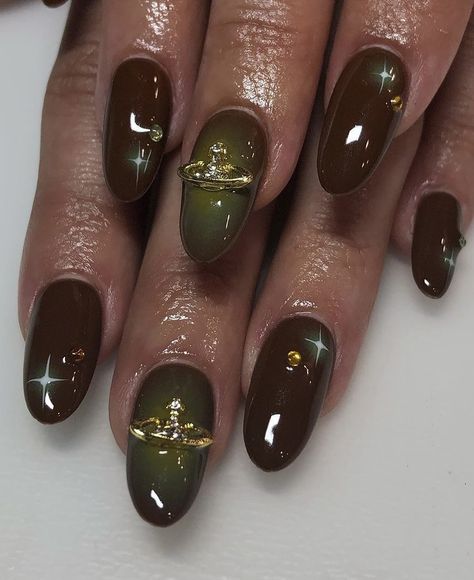 Trending Nail Colors, Nails Yellow, Grunge Nails, Nagel Inspo, Brown Nails, Dream Nails, Fire Nails, Classy Nails, Funky Nails