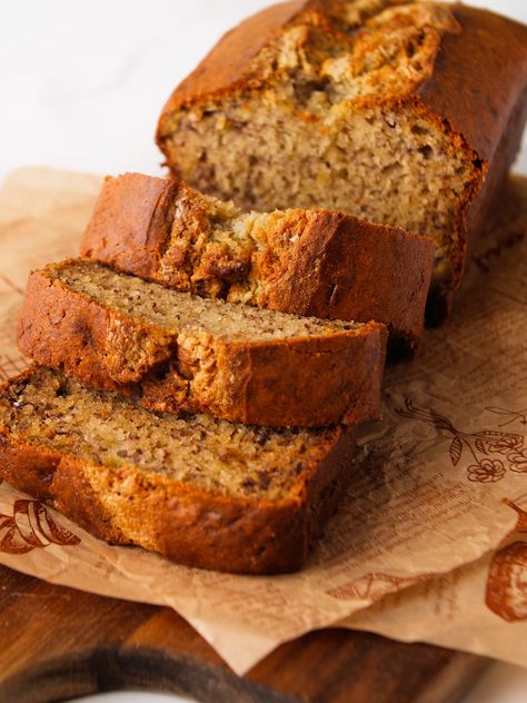 Brown Butter Banana Bread Banana Bread Recipe Brown Butter, Butternut Bakery Banana Bread, Browned Butter Banana Bread, Brown Butter Banana Bread With Maple Glaze, Banana Bread With Oil Instead Of Butter, Brown Butter Banana Bread, Butter Banana Bread, Classic Banana Bread, Lemon Juice Uses