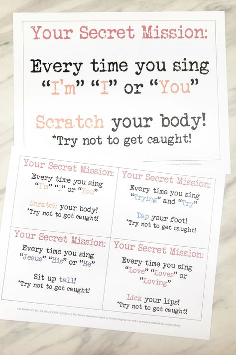 Primary Music Games, Be Like Jesus, Lds Primary Singing Time, Activity Day Girls, Primary Chorister, Mission Complete, Primary Songs, Secret Mission, Printable Lesson Plans