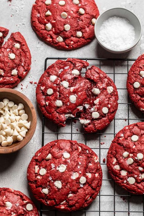 Vegan Red Velvet Cookies Edible Cookie Dough No Flour, Cookie Dough No Flour, Edible Cookie Dough For Two, Cookie Dough For Two, Cookie Dough Healthy, Edible Cookie Dough Healthy, Allergy Friendly Cookies, Vegan Red Velvet, Best Vegan Cookies