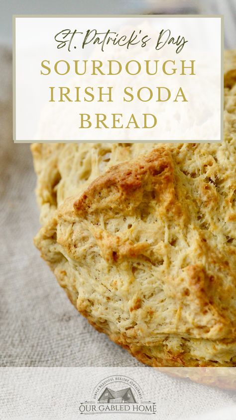 Get ready to bring a delicious traditional Irish recipe to your kitchen! Our step-by-step guide is designed to help you make the perfect sourdough Irish soda bread. Follow my instructions and you’ll have a light, airy, and flavorful loaf in no time. We’ll guide you through making the dough, shaping your loaf, and baking this traditional loaf to a yummy golden perfection. Enjoy! Irish Bread, Traditional Irish Soda Bread, Yeast Free Breads, Soda Bread Recipe, Irish Soda Bread Recipe, Sourdough Starter Discard Recipe, Easy Sourdough, Homemade Sourdough Bread, Irish Soda