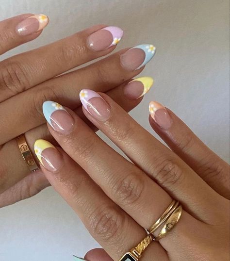 Teen Nails, Broken Nails, Summery Nails, French Tip Acrylic Nails, Simple Acrylic Nails, Easter Nails, Pastel Nails, Minimalist Nails, Dream Nails