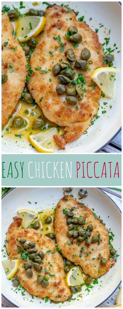 CleanFoodCrush Easy Chicken Piccata Easy Chicken Piccata, Clean Dinner Recipes, Clean Dinners, Clean Eating Diet Plan, Clean Eating Chicken, Dietrich Bonhoeffer, Overnight Oat, Clean Eating For Beginners, Clean Eating Meal Plan