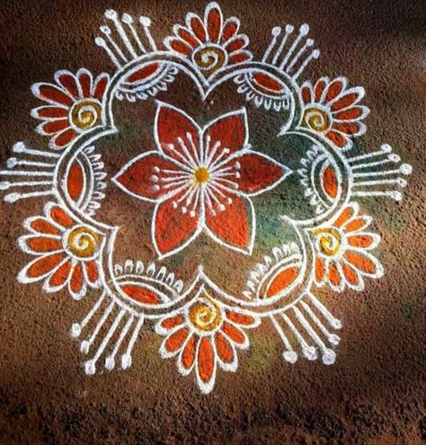 Independent Day Rangoli, Simple Rangoli Kolam Designs With Colour, Rangoli Designs For Competition, Pattern Design Drawing, Easy Rangoli Designs Videos, Very Easy Rangoli Designs, Rangoli Designs Photos, Rangoli Designs Simple Diwali, Flower Pattern Drawing