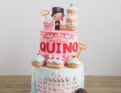 Hotel Birthday, The Grand Budapest Hotel, Italian Party, Art Cakes, Puppy Cake, Cake Studio, Grand Budapest, Grand Budapest Hotel, Baby Boy Cakes