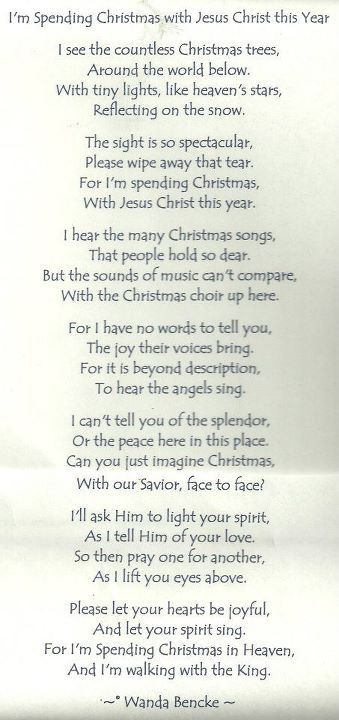 Spending Christmas with Jesus this year...what a great prospective! Christmas With Jesus This Year, Christmas With Jesus, Dove Craft, Christmas Quotes Jesus, Christmas Poem, Christmas Verses, Christian Poems, Christmas Prayer, Miss You Mom