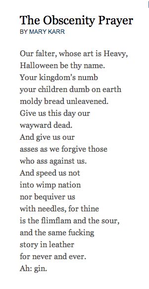 Mary Karr's "The Obscenity Prayer" Mary Karr, My Poetry, Made Me Laugh, Soft Spoken, Very Funny, Poets, Get One, Wise Words, Writers