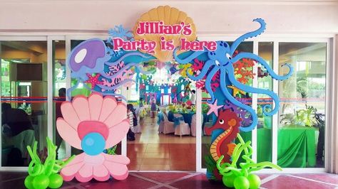 Under the Sea Entrance Arc Under The Sea Entrance Decor, Pep Rally Themes, Welcome Gate, Art Gala, Bday Decor, Party Entrance, Underwater Theme, Pep Rally, Adventure Of The Seas