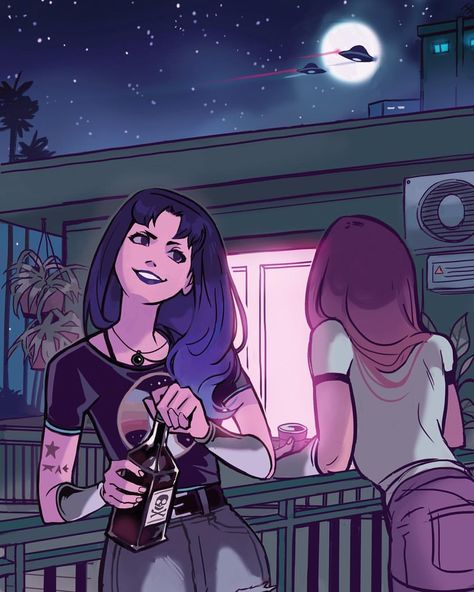 Big sis came to visit  • #blackfire #starfire #teentitans #party #lifestyle Big Sis, Teen Titans, Moon, Art