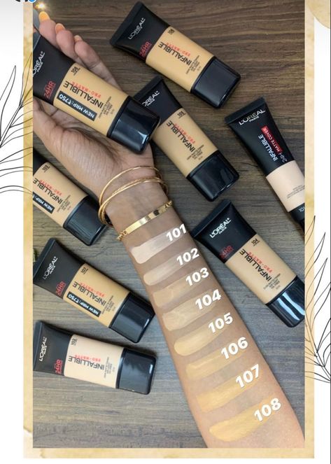 L’Oréal Paris Infallible Pro Matte Foundation Shade Range Loreal Infallible Pro Matte Foundation, Loreal Infallible Foundation Shades, Loreal Infallible Foundation, Infallible Pro Matte Foundation, Infallible Foundation, Acne Cleaning, Tone Makeup, Infallible Pro Matte, Skin Tone Makeup