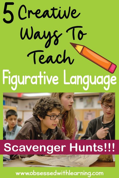 5 Creative Ways to Teach Figurative Language - Obsessed With Learning Hyperbole Examples, Thanksgiving Read Aloud, Figurative Language Activities, Figurative Language Activity, Teaching Figurative Language, Similes And Metaphors, Procedural Writing, Type Of Writing, Writing Crafts