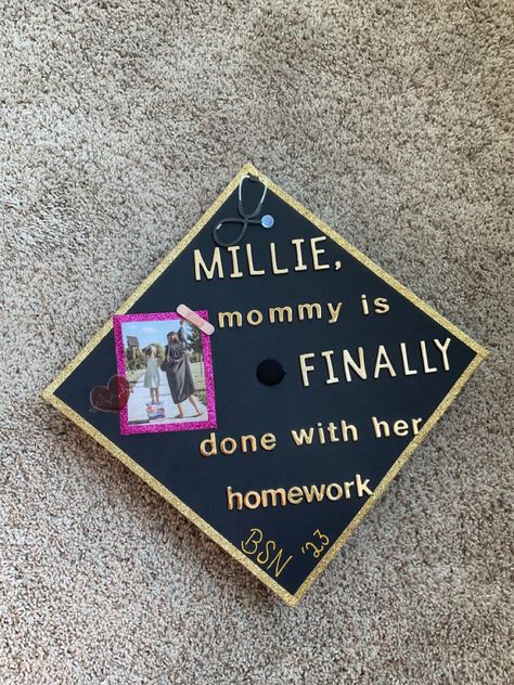 Graduation cap for mom For My Parents Graduation Cap, Mom Grad Cap Ideas, Graduation Cap Designs College For Moms, Grad Caps For Moms, Graduation Cap Designs Ultrasound, Single Mom Graduation Cap, Graduation Cap For Moms, Mommy Graduation Cap, Msn Graduation Cap