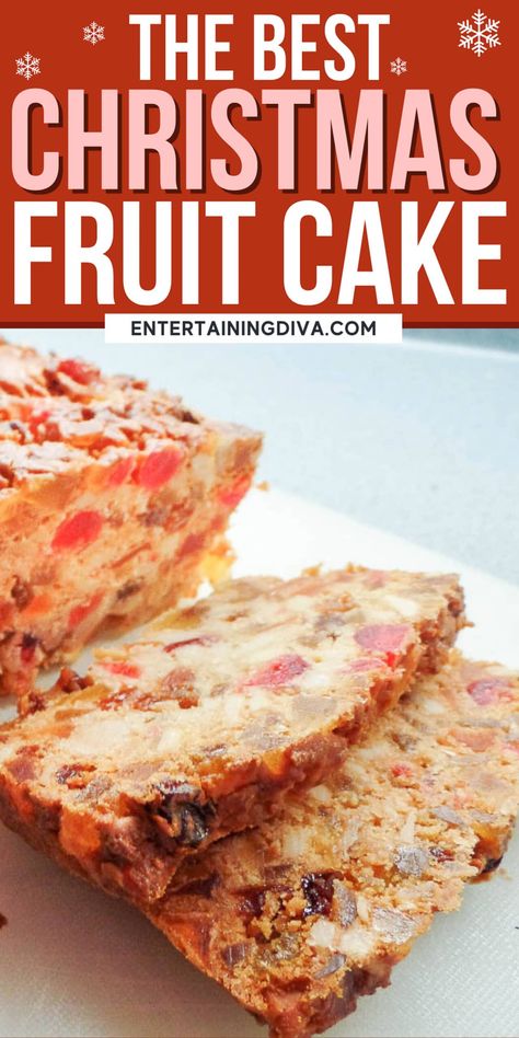 Old Fashioned Fruit Cake Recipe, Christmas Fruit Cake Recipe, Christmas Cake Recipe Traditional, Rum Fruit Cake, Holiday Fruit Cake, Fruit Cake Recipe Easy, Fruit Cake Recipe Christmas, Christmas Fruit Cake, Traditional Holiday Recipes