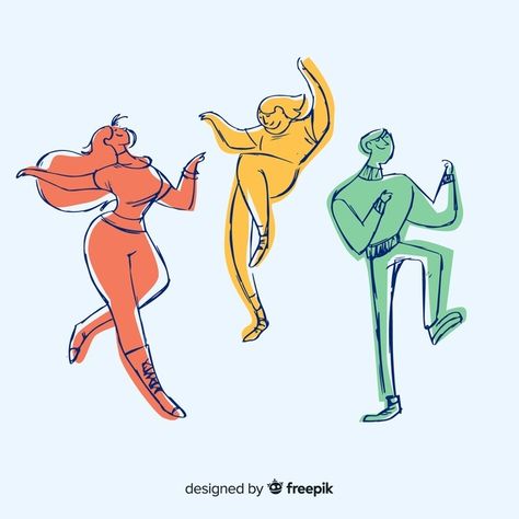 Dancing Drawing Reference, Drawings Of People Kissing, Dancing Illustration, Drawn People, Dance Illustration, Dancing Drawing, Drawings With Meaning, Illustration Design Graphique, Dance Vector