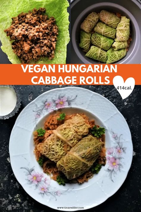 Hungarian Cabbage Rolls, Vegan Hungarian, Hungarian Cabbage, Slow Cooker Vegan, Rich Recipes, Vegan Slow Cooker, Cabbage Rolls Recipe, Healthy Vegetable, True Food