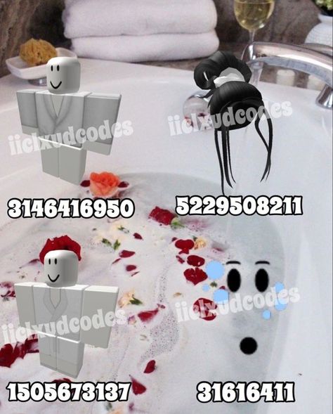 (NOT MINE) Roblox Spa Outfit Codes, Roblox Spa Codes, Bloxburg Spa Outfit Codes, Shower Outfit Codes Bloxburg, Bloxburg Shower Outfit Codes, Aesthetic Bloxburg, Sleepover Outfit, Codes Bloxburg, Bloxburg Clothes