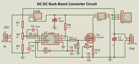 DC-DC Converter, Buck-Boost Converter, DC-DC Buck-Boost Converter Circuit, UC3843 DC-DC Converter, UC3843 Buck Boost Converter Dc Circuit, High Voltage, Circuit