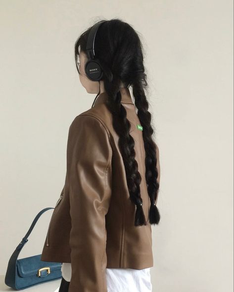 Hairstyles Two Braids, Braids Simple, Hair Style Korea, Hair Inspiration Long, Simple Hairstyles, Hair Cute, Hair Aesthetic, Ribbon Hairstyle, Two Braids