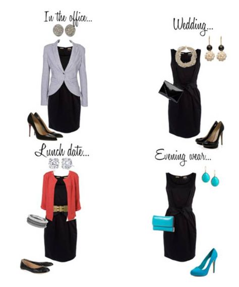 Black Dress Accessories, Black Dress Outfit Casual, Little Black Dress Outfit, Fashion Vocabulary, Holly Willoughby, Black Dress Outfits, Fashion Hacks Clothes, Black Dresses Casual, Wardrobe Style